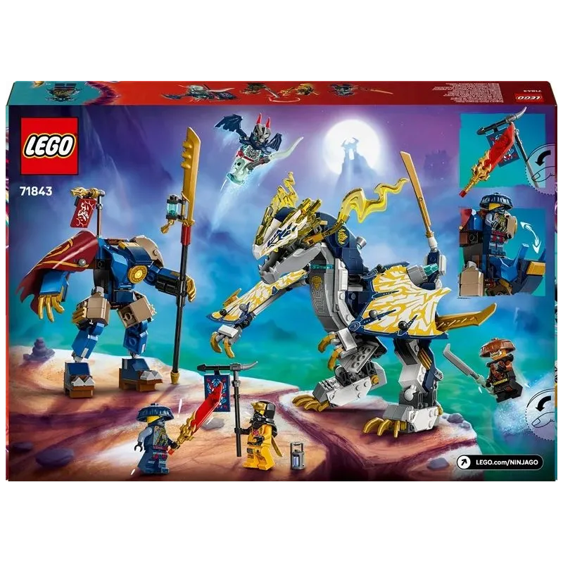 Konstruktorius LEGO Ninjago Rogue robotas drakono raitelis 71843, 584 vnt.