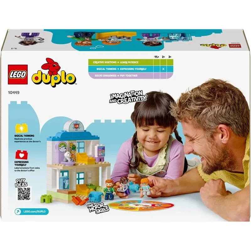 Konstruktors LEGO Duplo Pirmā reize: ārsta apmeklējums 10449, 65 gab.