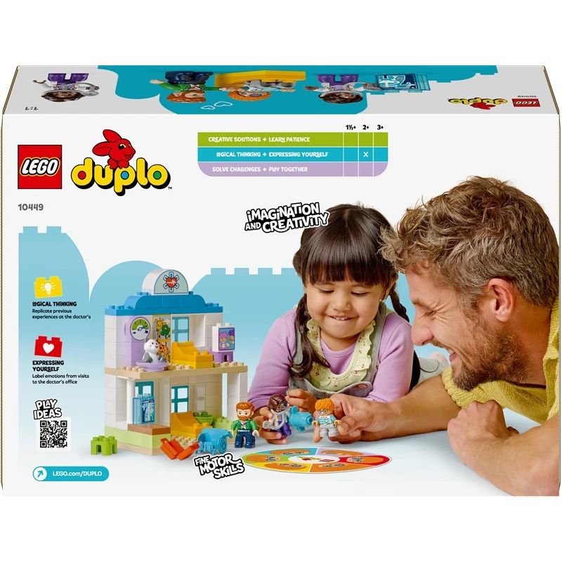Konstruktors LEGO Duplo Pirmā reize: ārsta apmeklējums 10449, 65 gab.