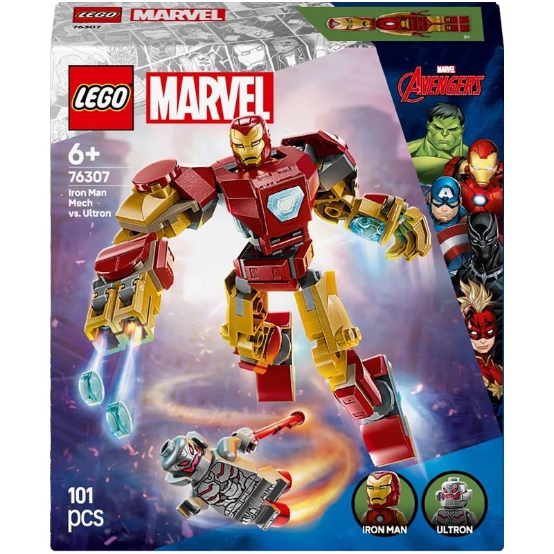 Konstruktorius LEGO Marvel Geležinio žmogaus robotas prieš Altroną 76307, 101 vnt.