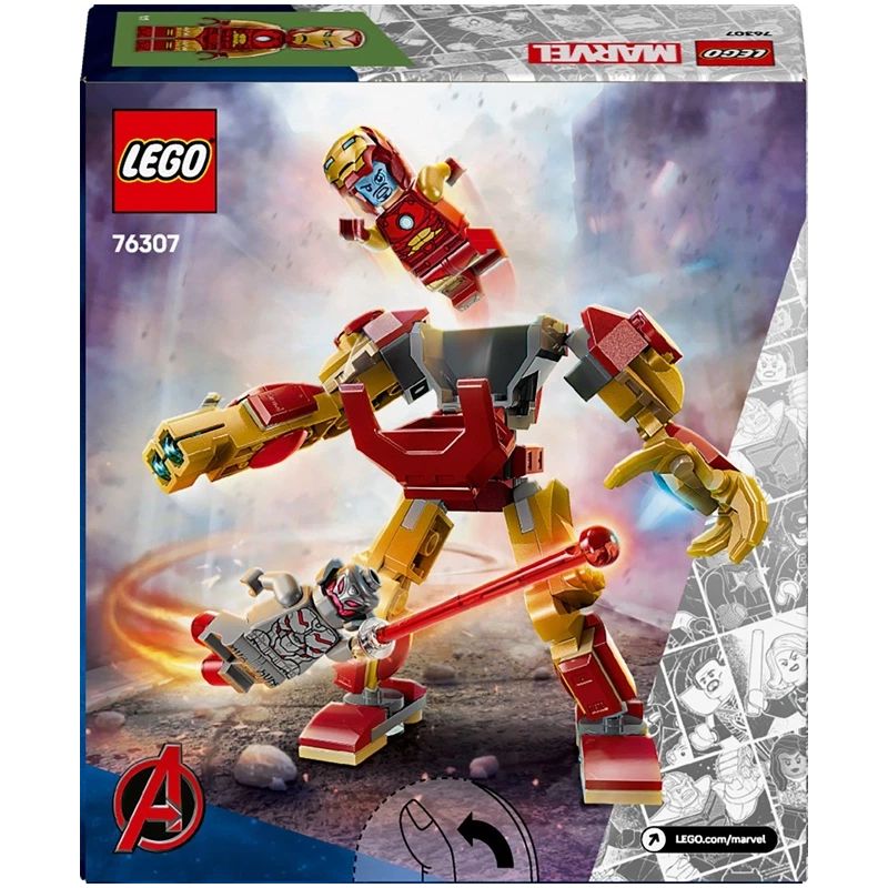 Konstruktorius LEGO Marvel Geležinio žmogaus robotas prieš Altroną 76307, 101 vnt.