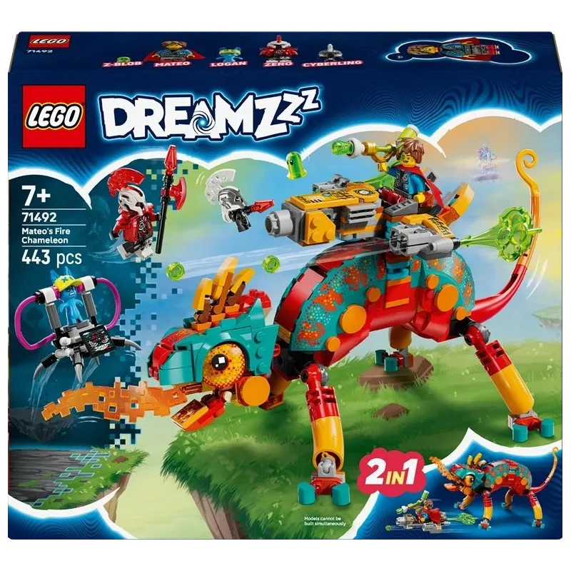 Konstruktors LEGO DREAMZzz Mateo uguns hameleons 71492, 443 gab.