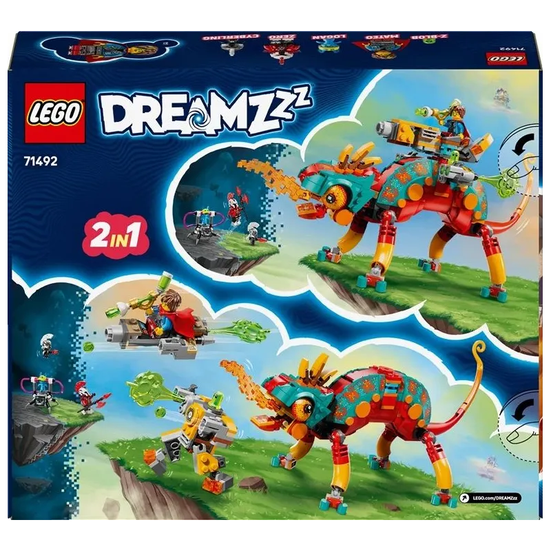 Konstruktors LEGO DREAMZzz Mateo uguns hameleons 71492, 443 gab.