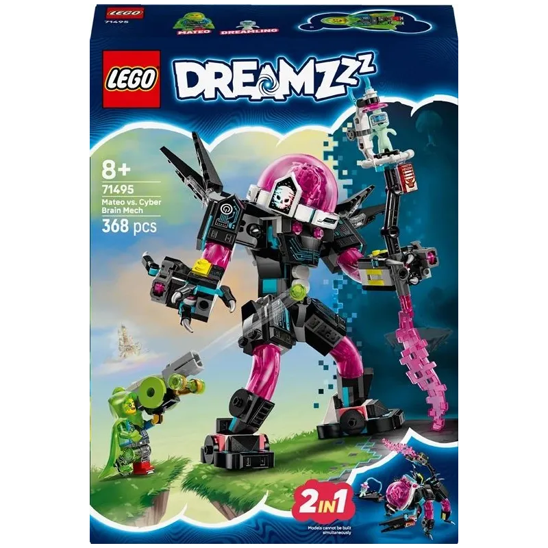 Konstruktors LEGO DREAMZzz Mateo pret Kibersmadzeņu robotu 71495, 368 gab.