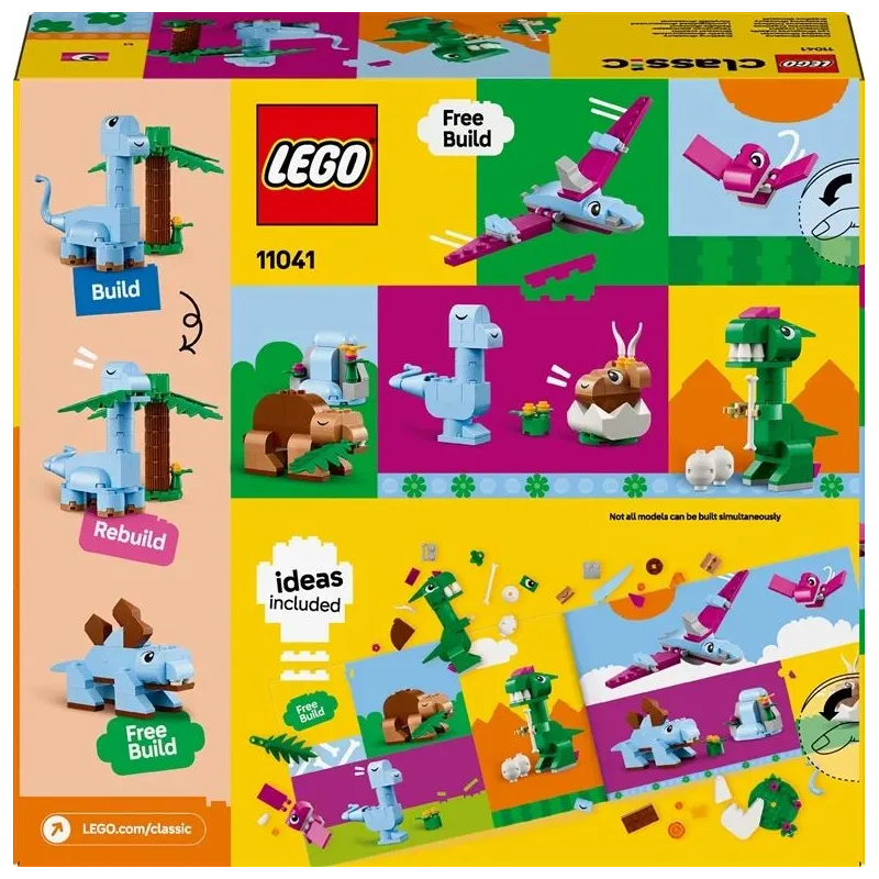 Konstruktors LEGO Classic Radošie dinozauri 11041, 450 gab.
