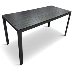 Lauko stalas Domoletti, juoda sp., 150 cm x 90 cm x 65 cm