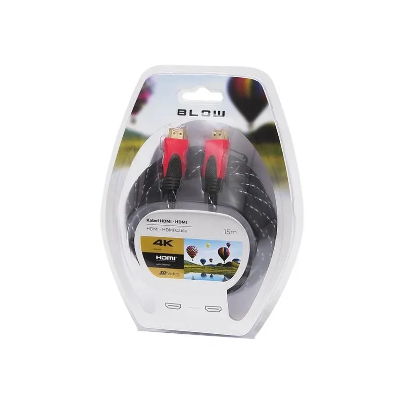 Vads Blow HDMI-HDMI HDMI Vīrietis, HDMI Vīrietis, 1.5 m, melna krās.