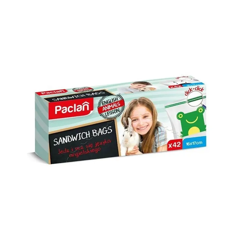 Sviestmaižu maisiņi Paclan 137130, 16 cm x 17 cm, 42 gab.