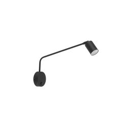 Lampa sienas logan gu10 10w melna
