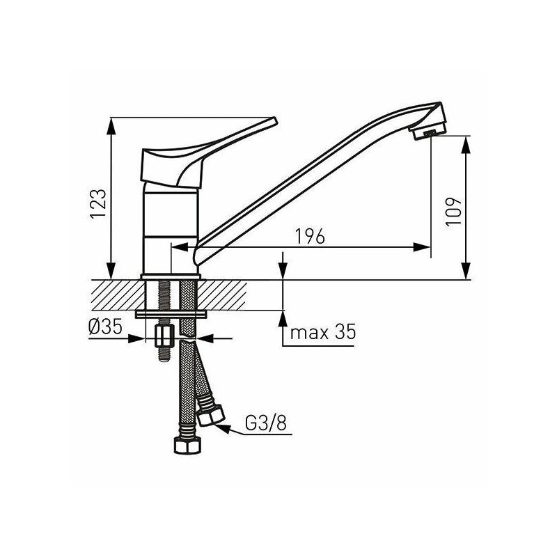 Virtuvinis maišytuvas Ferro Petite BPT4. chromo