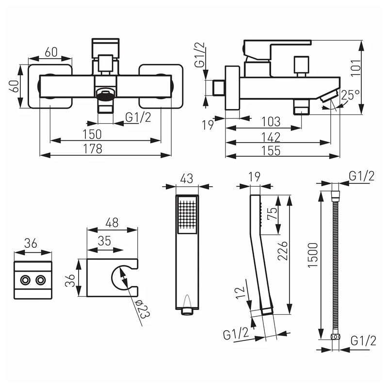 Vonios maišytuvas ZICCO