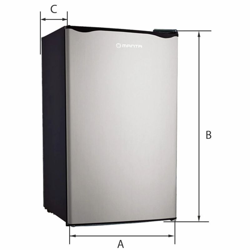 Manta MM520PS Fridge 91L Silver Inox-Black
