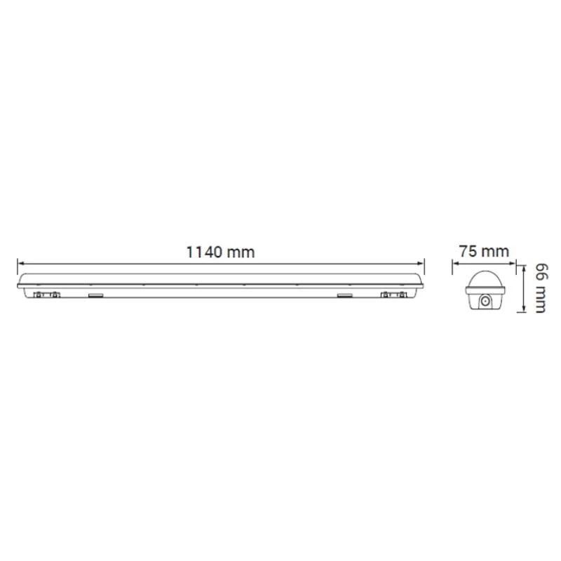 Švies tvirt 50w 4000k 5750lm ip65 114cm