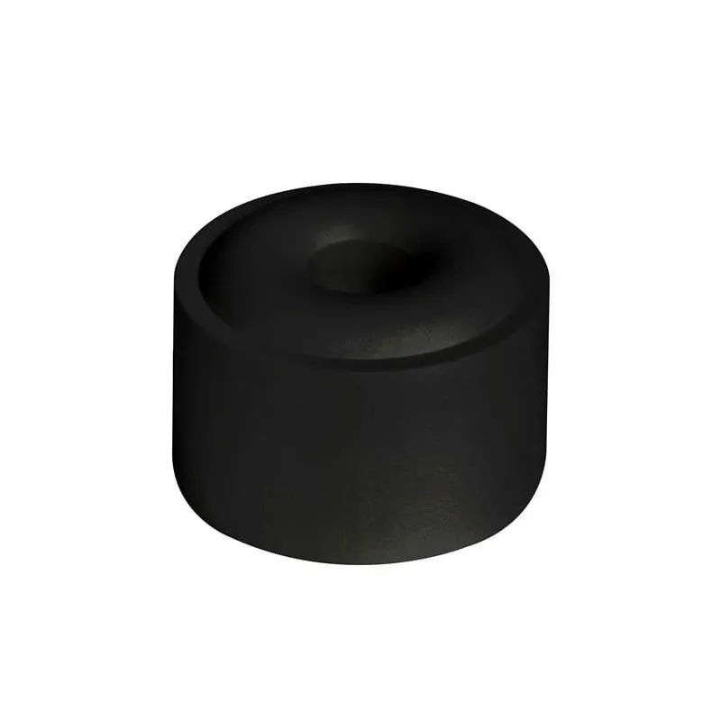 Durvju atbalsts Barcz, 2.5 cm, DIA 4 cm, gumija, melna krās.