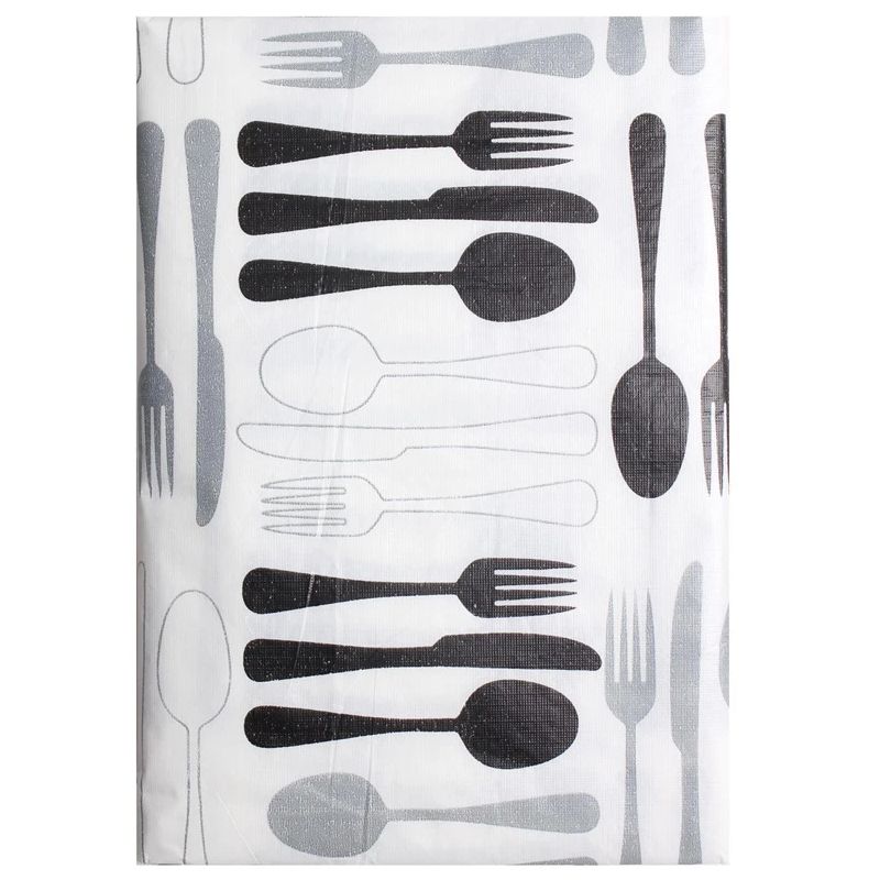 Staltiesė Splendid FORK. balta-juoda. 150 x 180 cm