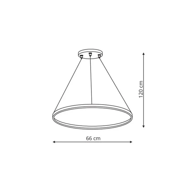 Lampa karināms Light Prestige Ring LP-909-1P M BK CCT, LED, 3000 - 6000 °K, 1 x 35 W