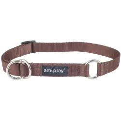 Ошейник для собак Amiplay Basic, коричневый цв., 350 - 500 мм x 20 мм, L