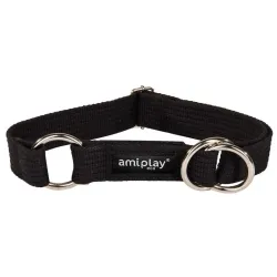 Kaelarihm koertele Amiplay Cotton, must v., 450 - 850 mm x 30 mm, XXL