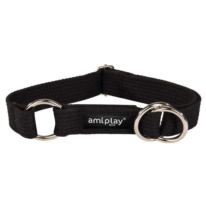 Kaklasiksna suņiem Amiplay Cotton, melna krās., 450 - 850 mm x 30 mm, XXL