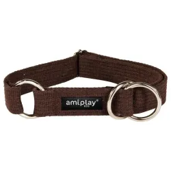 Ошейник для собак Amiplay Cotton, коричневый цв., 490 - 850 мм x 30 мм, XXL