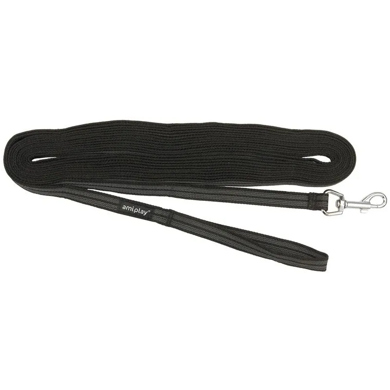 Suņu pavada Amiplay Rubber 500-2, melna krās., 5m x 2cm