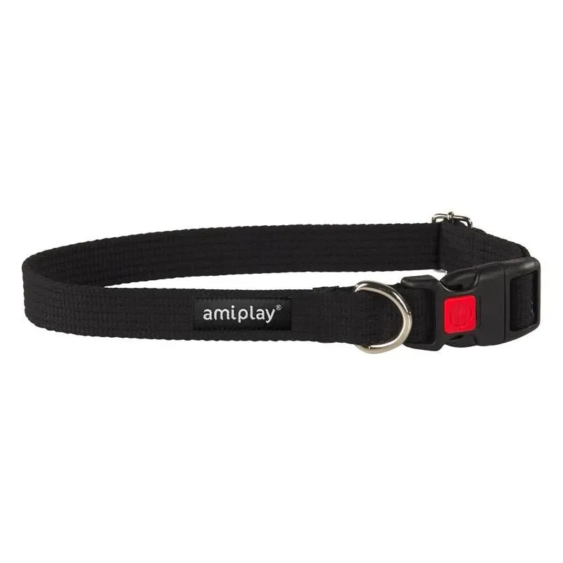 Kaklasiksna suņiem Amiplay, melna krās., 350 - 500 mm x 20 mm, M