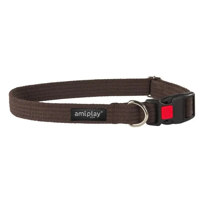 Kaklasiksna suņiem Amiplay Cotton with Lock, brūna krās., 320 - 520 mm x 20 mm, 32-52