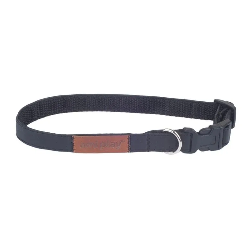 Antkaklis šunims Amiplay Lincoln, juoda sp., 250 - 400 mm x 15 mm, 25-40