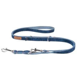 Reguliuojamas pavadėlis Amiplay Denim 124985, tamsiai mėlyna sp., 1-2m x 1cm