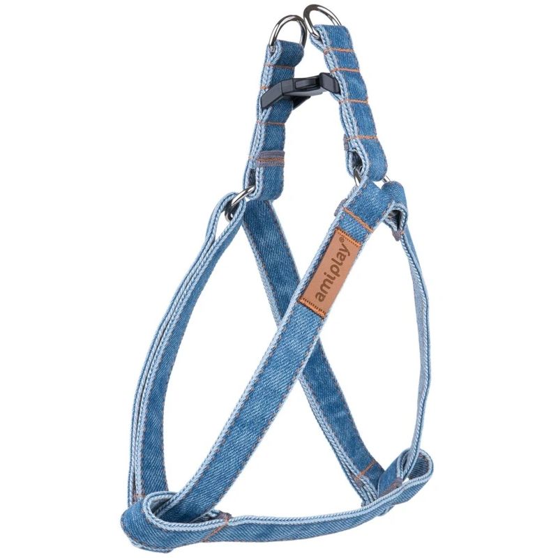 Regulējami iemaukti Amiplay Denim, zili, 300-550 x 15 mm