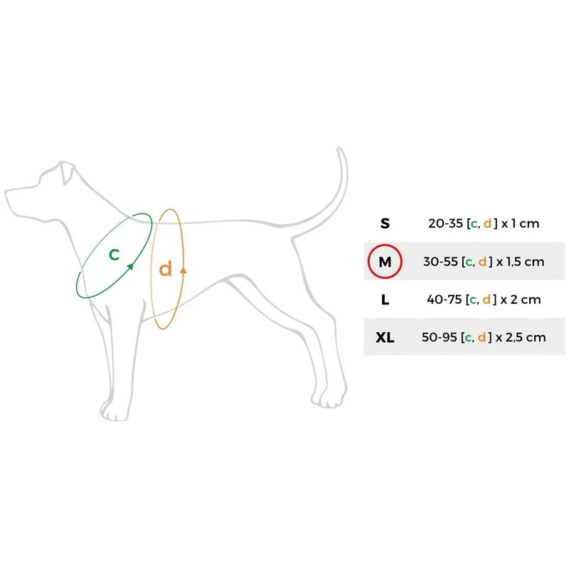 Krūšu siksna reg. denim m 30-55x1.5 t zi
