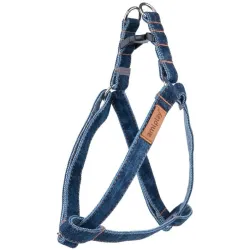 Harness adjus denim l 40-75x2cm navy blu