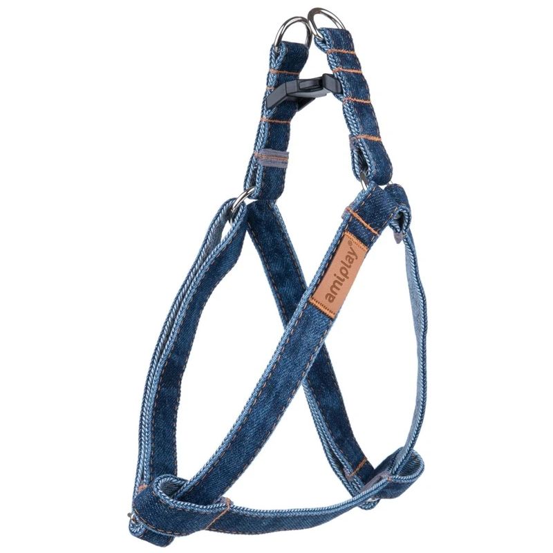 Krūšu siksna reg. denim l 40-75x2 t zila