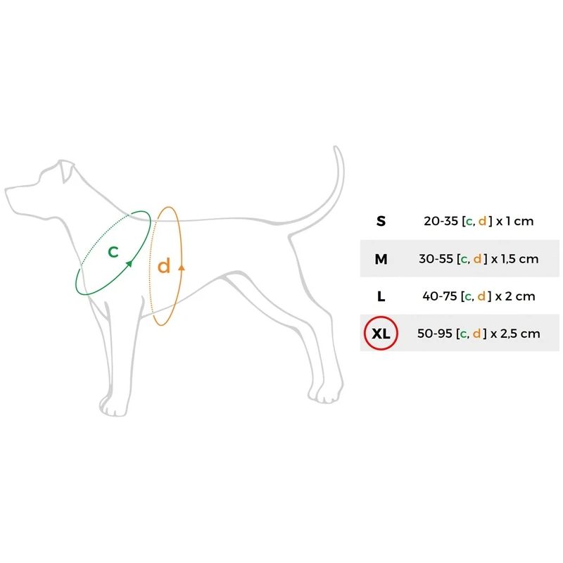 Krūšu siksna reg. denimxl 50-95x2.5 t zi