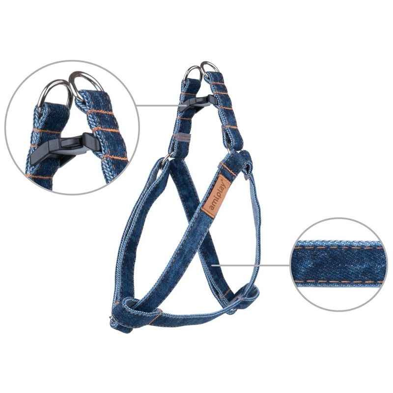 Krūšu siksna reg. denimxl 50-95x2.5 t zi