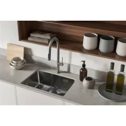 Virtuvinė plautuvė Deante ZPO_D10B, 55 cm x 50.5 cm x 20 cm, titano sp.