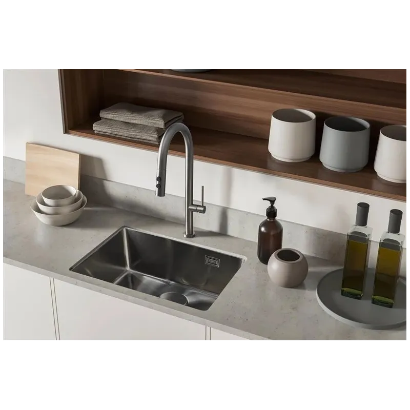 Virtuves izlietne Deante ZPO_D10B, 55 cm x 50.5 cm x 20 cm, titāna