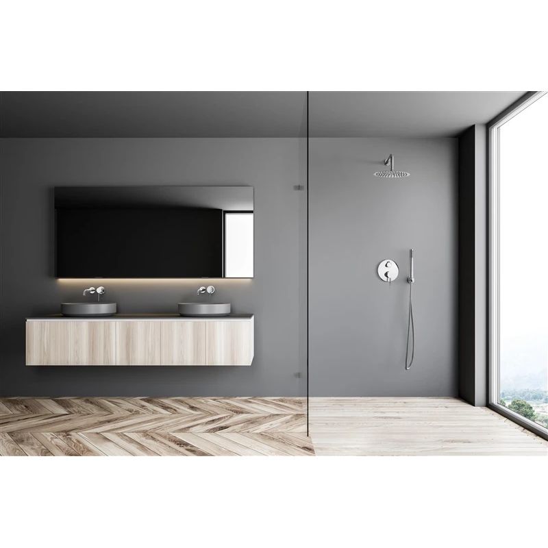 In-wall washbasin mixer dafni. chrome