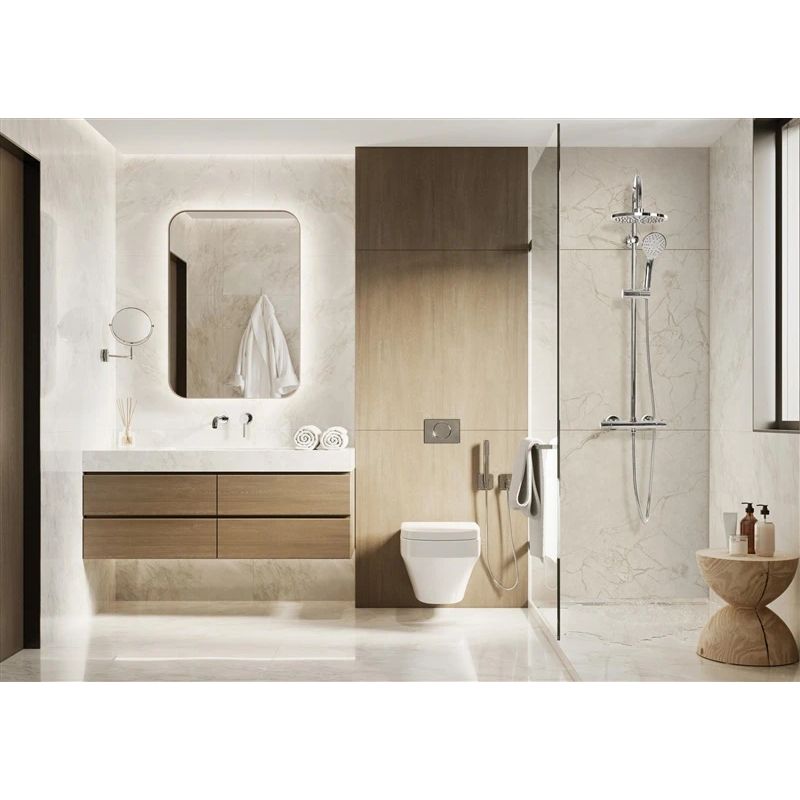 In-wall washbasin mixer dafni. chrome