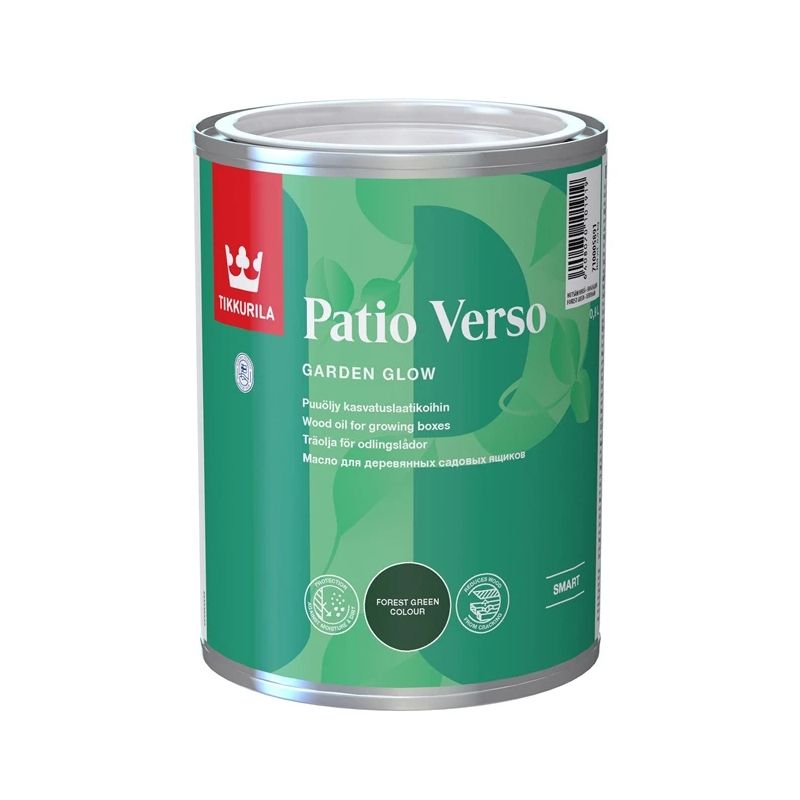 Medienos aliejus Tikkurila Patio Verso. žalia. 0.9 l