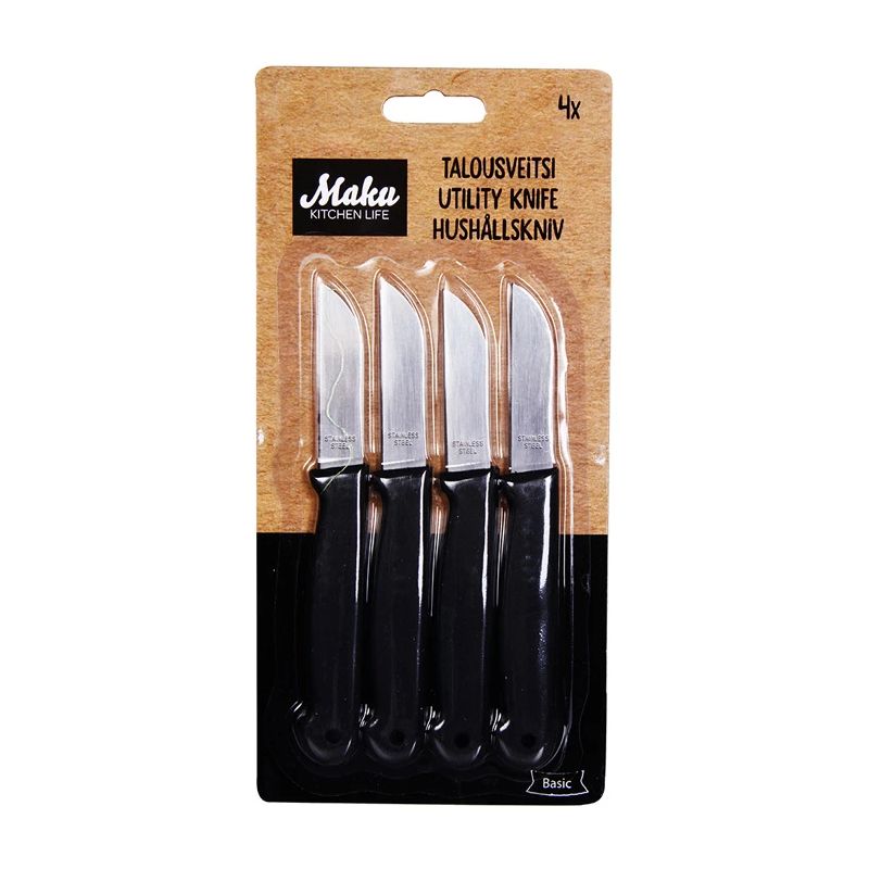 Maku saimniecības nažu komplekts— 4 gab., 15 cm ,nerūsējošais tērauds,