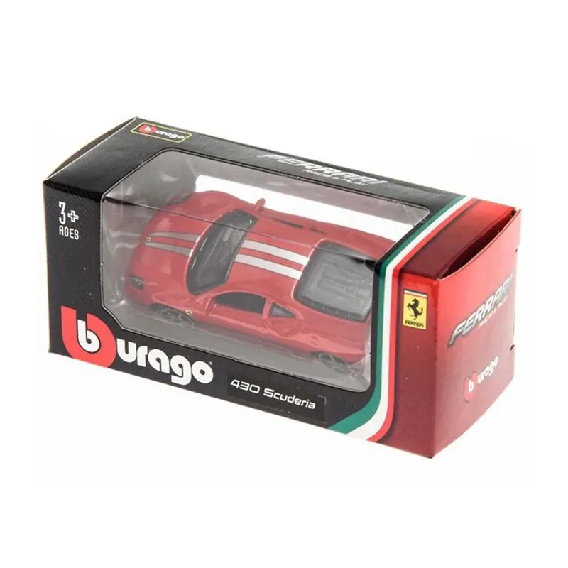 Rotaļlieta automašīna Bburago Ferrari 430 Scuderia, sarkana krās.