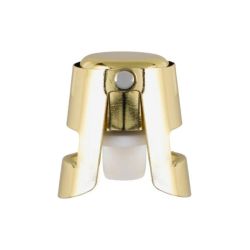 Maku wine bottle stopper, stainless steel, gold