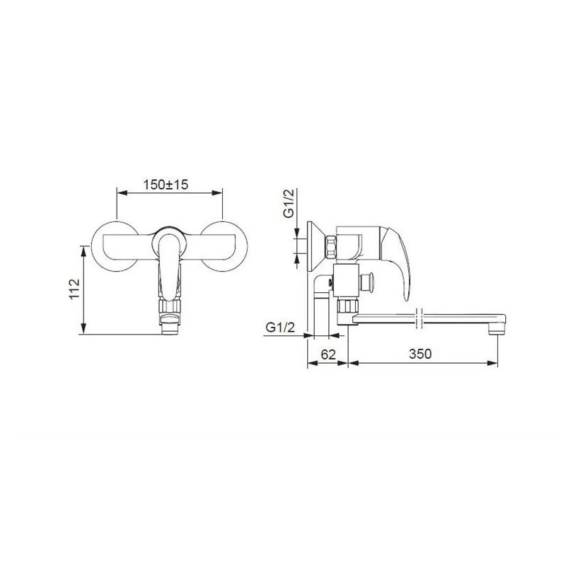 Vonios maišytuvas Oras Polara 1446Y