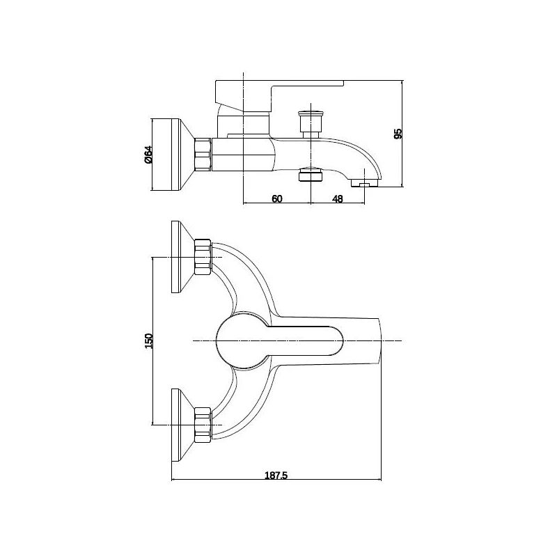 Maisītājs vannas df3005 misiņš