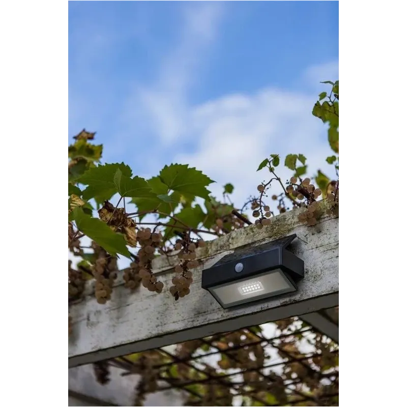 Настенный светильник на солнечной батарее Lutec Arrow, 2Вт, IP44, серый цв.