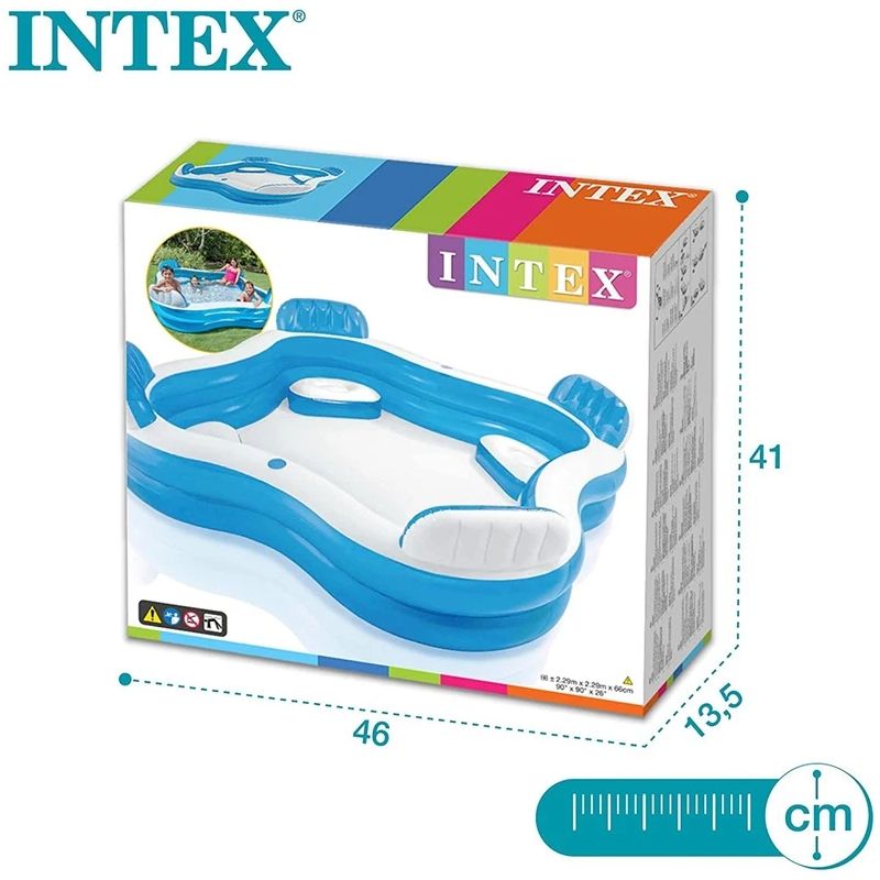 Pripučiamasis baseinas INTEX 56475NP. 229×229×66 cm. 882 l