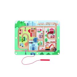 Wooden game fun traffic magnetic maze