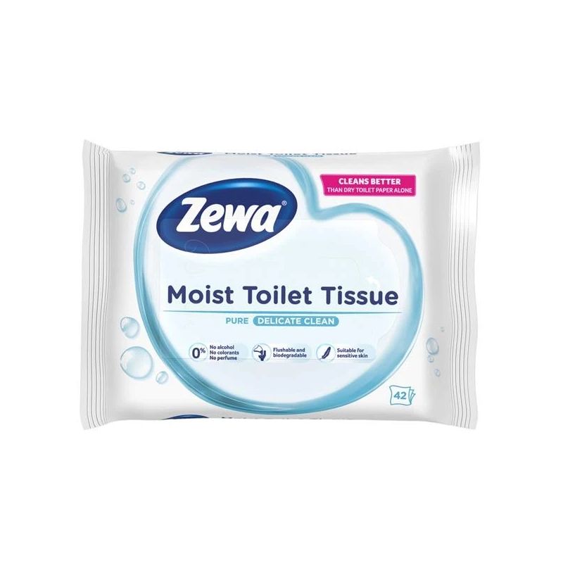 Popier tual zewa pure drėgnas 42 lapel