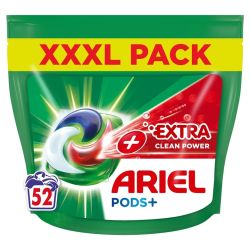 Skalbimo kapsulės Ariel Extra Clean All-in-1. 52 vnt.
